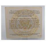 Reader's Digest Presidential Coins Set - 8 Brass Medallions on Display Card