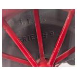 Case Tractor Toy - Vintage Metal Farm Tractor With Red Spoked Wheels