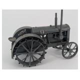 Vintage Metal Toy Tractor - Large Spoked Rear Wheels, TC Monogram