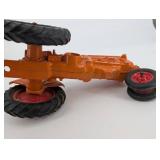 Minneapolis-Moline Toy Tractor - Orange Die-Cast Metal, Red Wheels