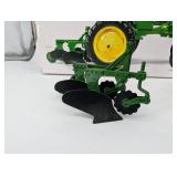 John Deere 40T Wide Front Tractor Die-Cast - Mounted Two-Bottom Plow