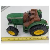 John Deere Toy Tractor With Disc Harrow Farm Implement