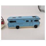 Tootsietoy Fire Truck & Camper Trailer - Vintage Die-Cast Toys