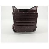 Tomy Brown Tin Toy Train Boxcar - Vintage 2-Axle Car