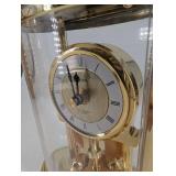 Gold Tone Mantel Clock with Glass Dome - Quartz Movement