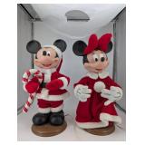 Disney Mickey & Minnie Santa Figures (Lot of 2)