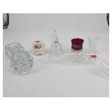 Vintage British Crystal Glassware Collection - Decanter, Butterfly Stopper, Cut Glass Vases & More