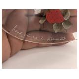 NR Roberts Hand-Painted Strawberry Glass Compote - Footed Dessert Dish