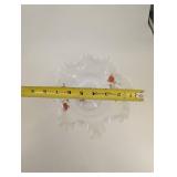 NR Roberts Hand-Painted Strawberry Glass Compote - Footed Dessert Dish