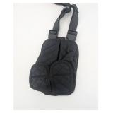 Tactical Drop-Leg Holster with Dual Pouches - Black Nylon