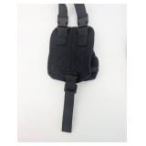 Tactical Drop-Leg Holster with Dual Pouches - Black Nylon