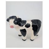 Holstein Cow Piggy Bank - Ceramic, 8 in Long