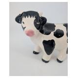 Holstein Cow Piggy Bank - Ceramic, 8 in Long