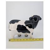 Holstein Cow Piggy Bank - Ceramic, 8 in Long