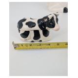 AMC NY NY - Holstein Cow Ceramic Figurine Set (Adult & Calf) - Made in Taiwan