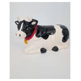 AMC NY NY - Holstein Cow Ceramic Figurine Set (Adult & Calf) - Made in Taiwan