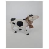 Toscano Cow & Calf Figurine Set - White with Black Spots, Bell