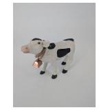 Toscano Cow & Calf Figurine Set - White with Black Spots, Bell