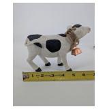 Toscano Cow & Calf Figurine Set - White with Black Spots, Bell