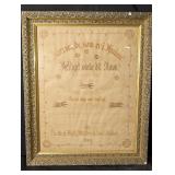 Framed Danish Lord's Prayer Textile Wall Art