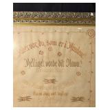 Framed Danish Lord's Prayer Textile Wall Art