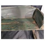 Keller Green Wooden Farm Trough on Metal Sled Runners