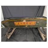 Keller Green Wooden Farm Trough on Metal Sled Runners