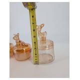 Glass Jars with Animal-Topped Lids (Lot of 4)