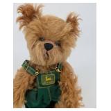 John Deere Plush Bear in Green Overalls