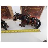Clydesdale Horse Figurines with Harness - 2-Pack