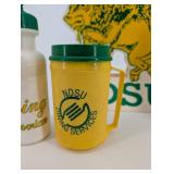 NDSU Dining Services Drinkware Set - 2 White Bottles & Yellow Cup