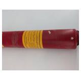 National Fire Extinguisher - Vintage Red Cylindrical with Yellow Label