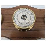 Thermostar Three-Gauge Weather Station on Wood Plaque - Thermometer, Barometer, Hygrometer