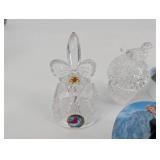 Crystal Glass Trinket Boxes, Floral Heart Box & Vintage Tins (Lot of 7)