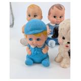 Baby Dolls & Puppy Figurine Lot (Lot of 5)