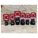Milwaukee Impact Sockets (lot of 6)