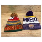Minnesota sports pom-pom winter hat (lot of 2)