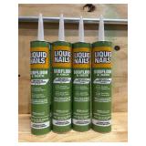 Liquid Nails Subfloor & Deck Acrylic Latex Construction Adhesive 10 oz (lot of 4)