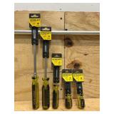 Differently sized Stanley Screwdrivers (lot of 5)