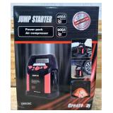 GreatWay Jump Starter with Air Compressor and LED Light, 12 Volts, 900 Peak Amps, Model# GM038C #107527 Msrp $139.99
