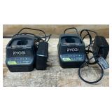 Ryobi P118B 18V Battery Charger lot of 2
