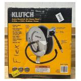*Klutch Auto-Rewind Air Hose Reel with 3/8in. x 50ft. Rubber Hose, 300 PSI #73430 Msrp $139.99