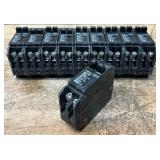 BR 2-20 Amp Single Pole Tandem Non-CTL Circuit Breaker lot of 10