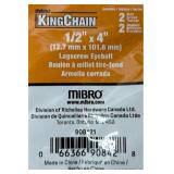 Mibro KingChain 1/2  x 4  Lagscrew Eyebolt lot of 9