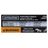 Ultra-Tow Portable Electric Winch, 120V, 1100-Lb. Horizontal and Vertical Capacity, Steel Cable, Brushless Motor #5689273 Msrp $224.99