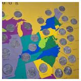 First State Quarters of the United States Collector's Map  1998 to 2008