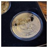 Grand Casino Gilded Coin Collection in Collector Case  4 coins total  Wildlife series