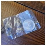 One Ounce .9999 silver bullion  2016 Australian Silver Kangaroo BU  APMEX plastic sleeve