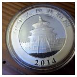 1 Oz. .999 Silver Bullion  2014  10 Yuan Face Value  Excellent Condition