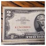 1963 Crisp & Clean RED SEAL 2$ United States Notes (Not federal reserve notes) :: 4 notes total